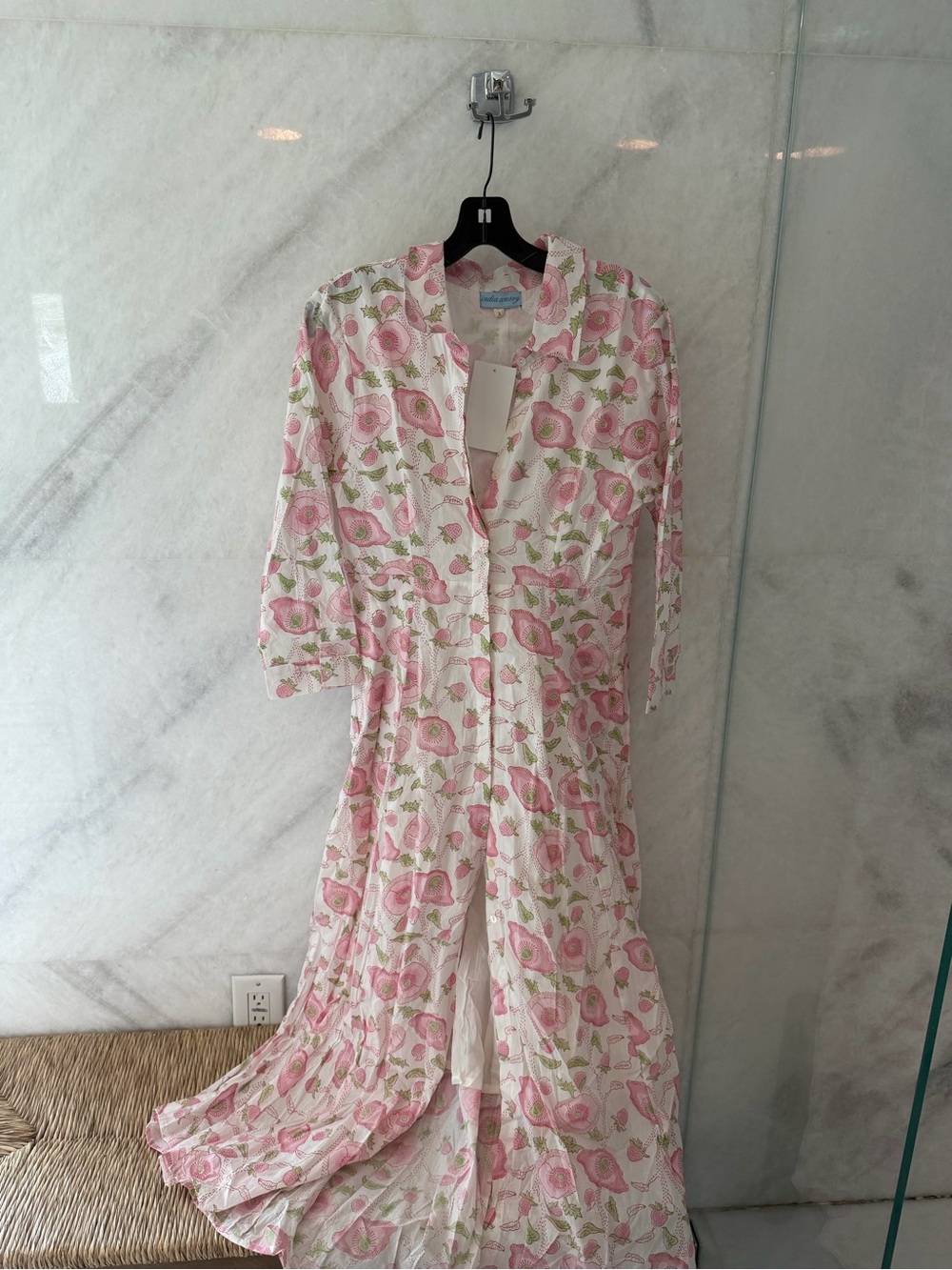Women's Pink Floral Maxi Dress